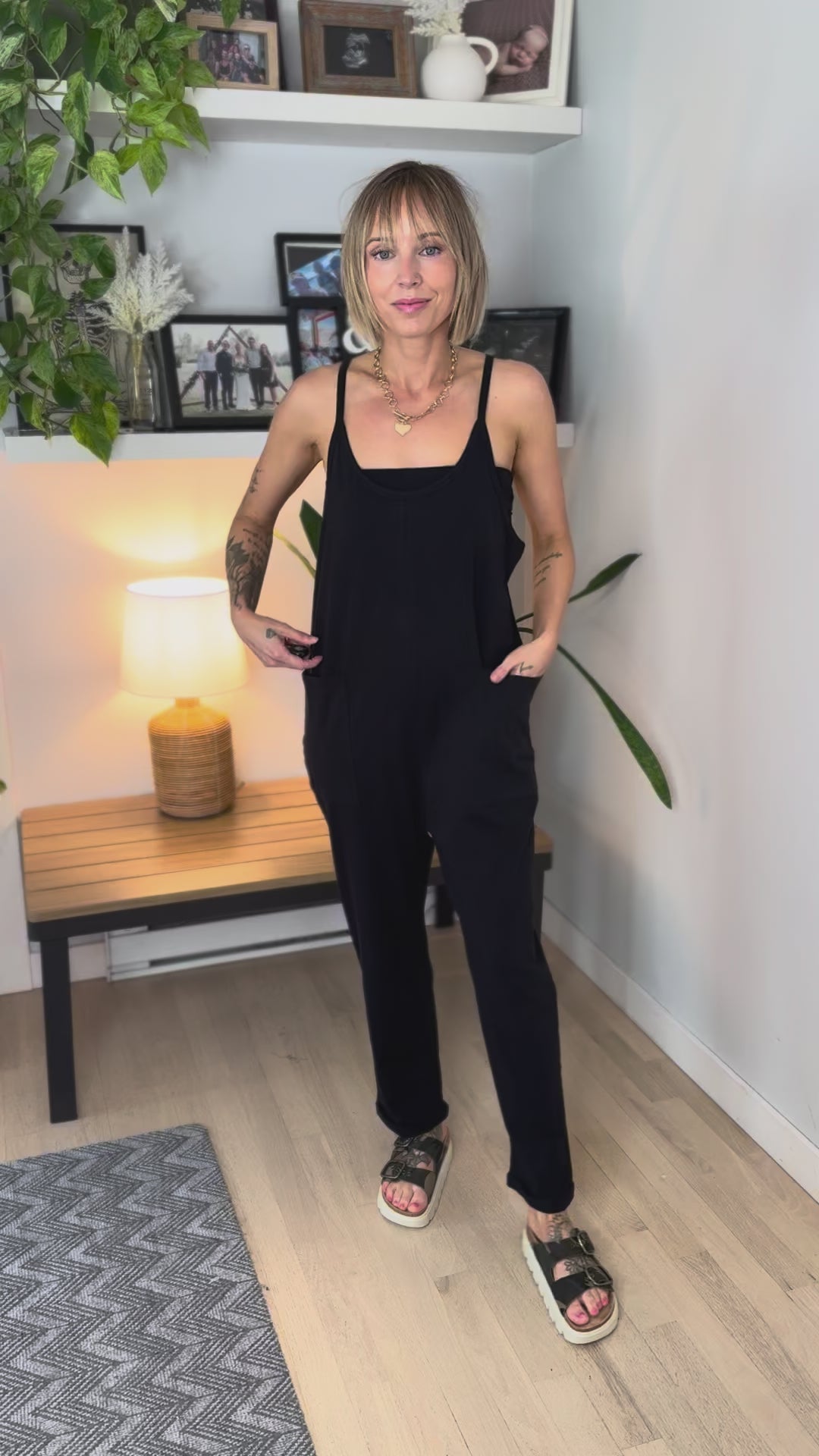 Luxe Lounge Jumpsuit- BLACK