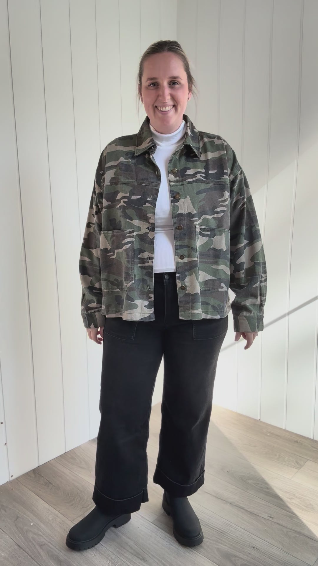 Brandyn Oversized Vintage Camo Jacket