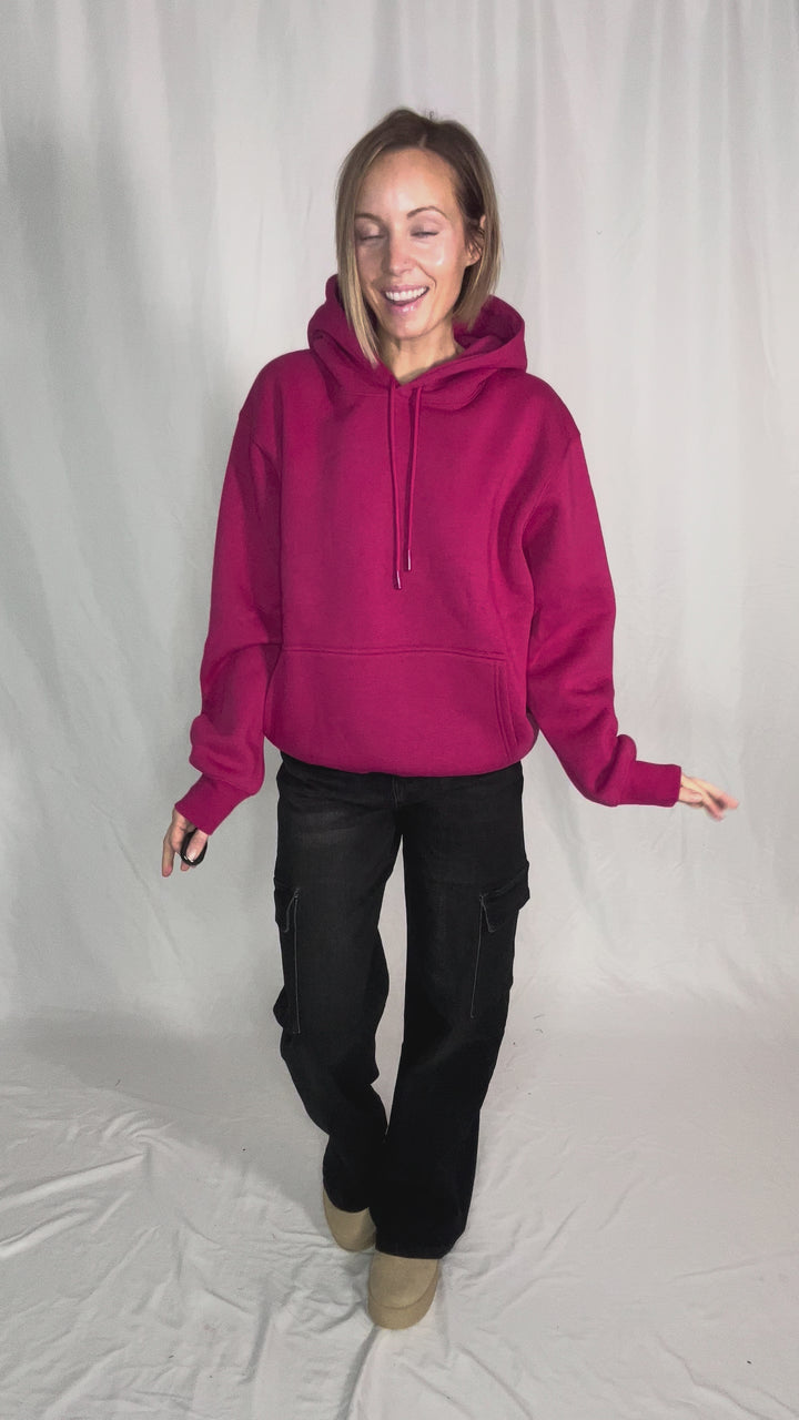MONO B Calla Cloud Hoodie- PLUM PINK