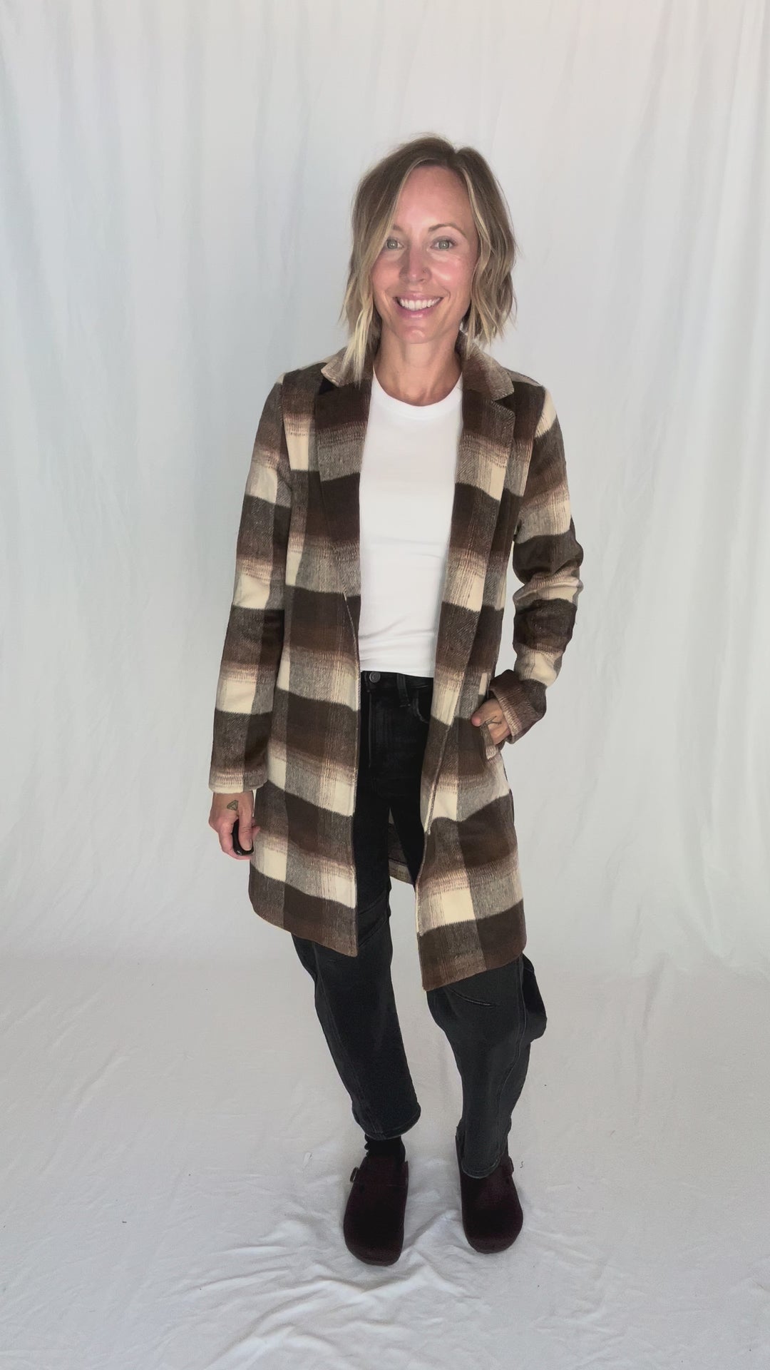 Conrad Plaid Jacket- CHOCOLATE