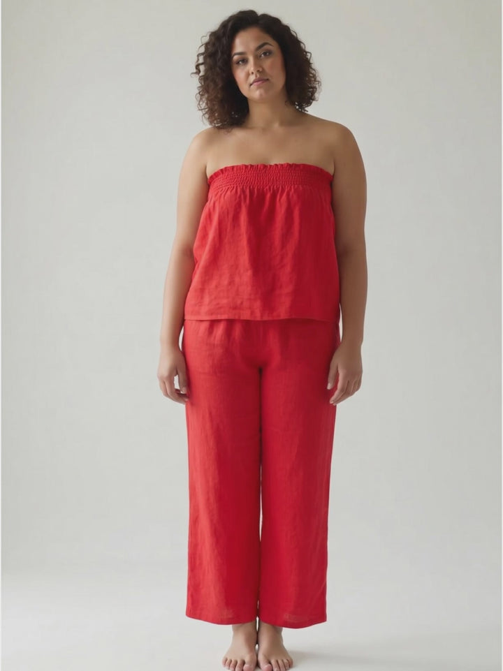 Tilly Tube Top and Pants Set- POPPY