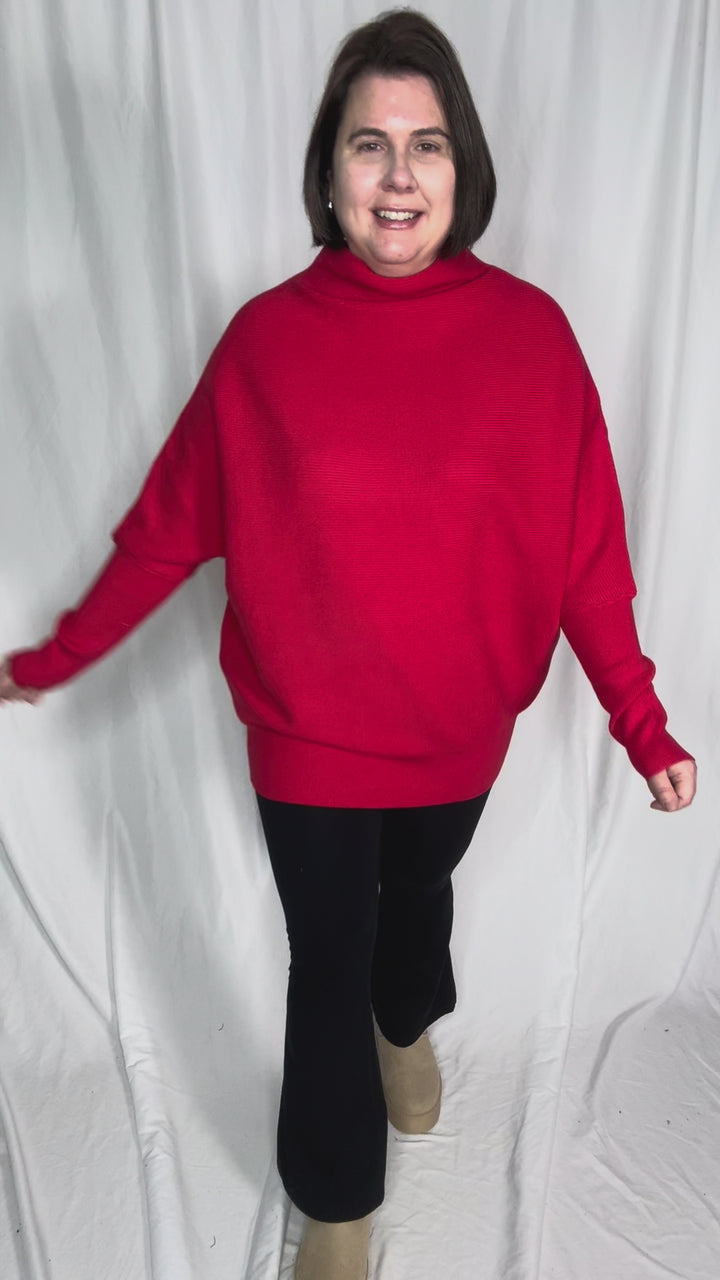 Maren Dolman Sweater- RUBY