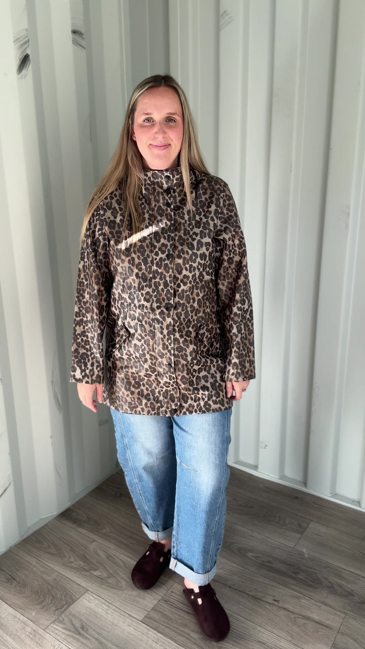 VERO MODA Sitka Rain Jacket- LEOPARD