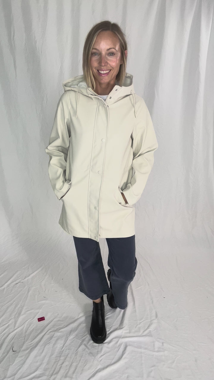 VERO MODA Sitka Rain Jacket- MOON BEAM