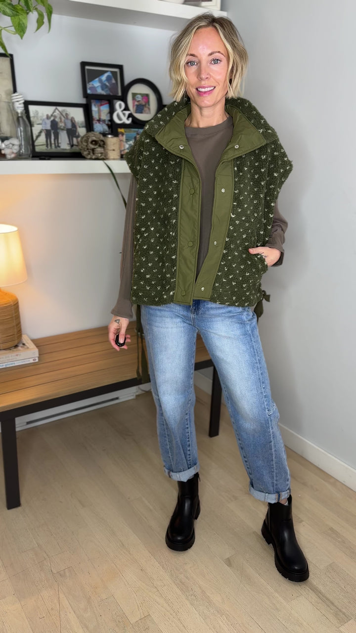 Mossy Creek Sherpa Vest- DARK OLIVE