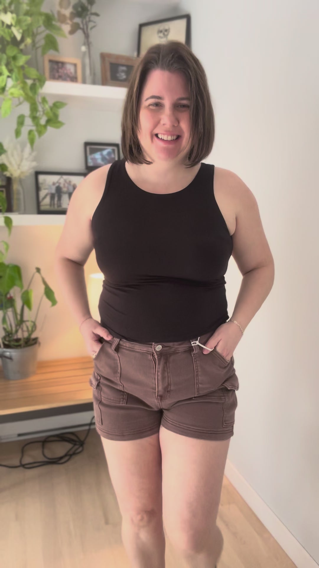 Esme Double Lined Tank- BLACK