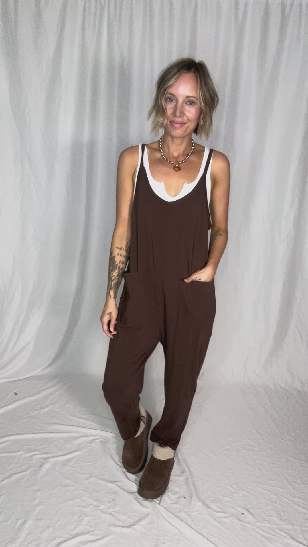 Luxe Lounge Jumpsuit- ESPRESSO