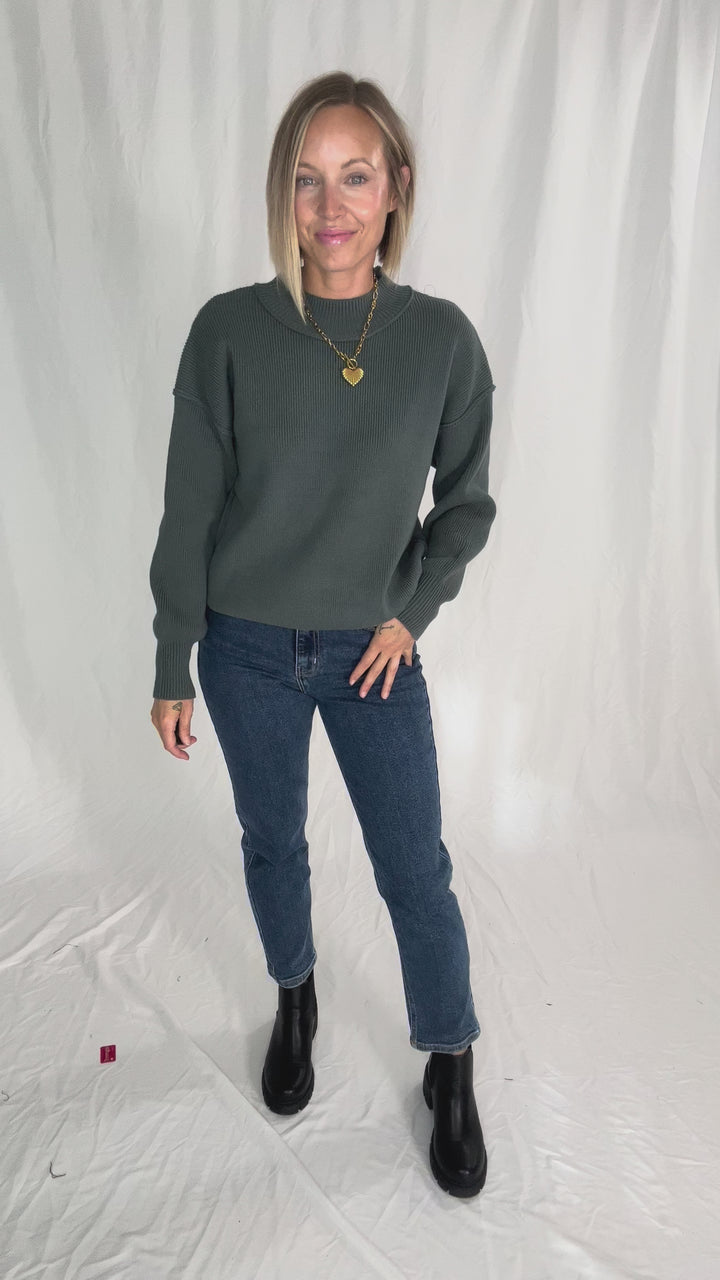 Saga Drop Shoulder Sweater- ASH JADE