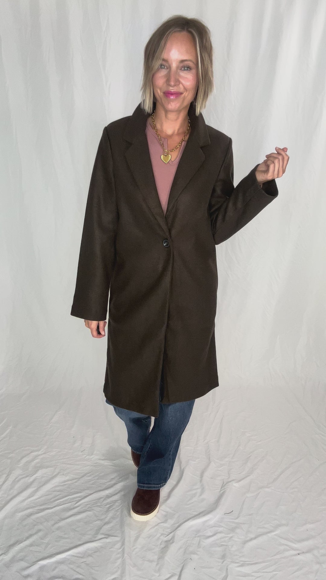 Jordan Longline Jacket- ESPRESSO