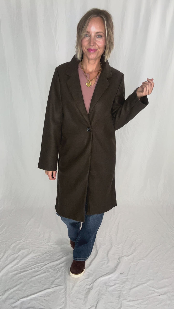 Jordan Longline Jacket- ESPRESSO