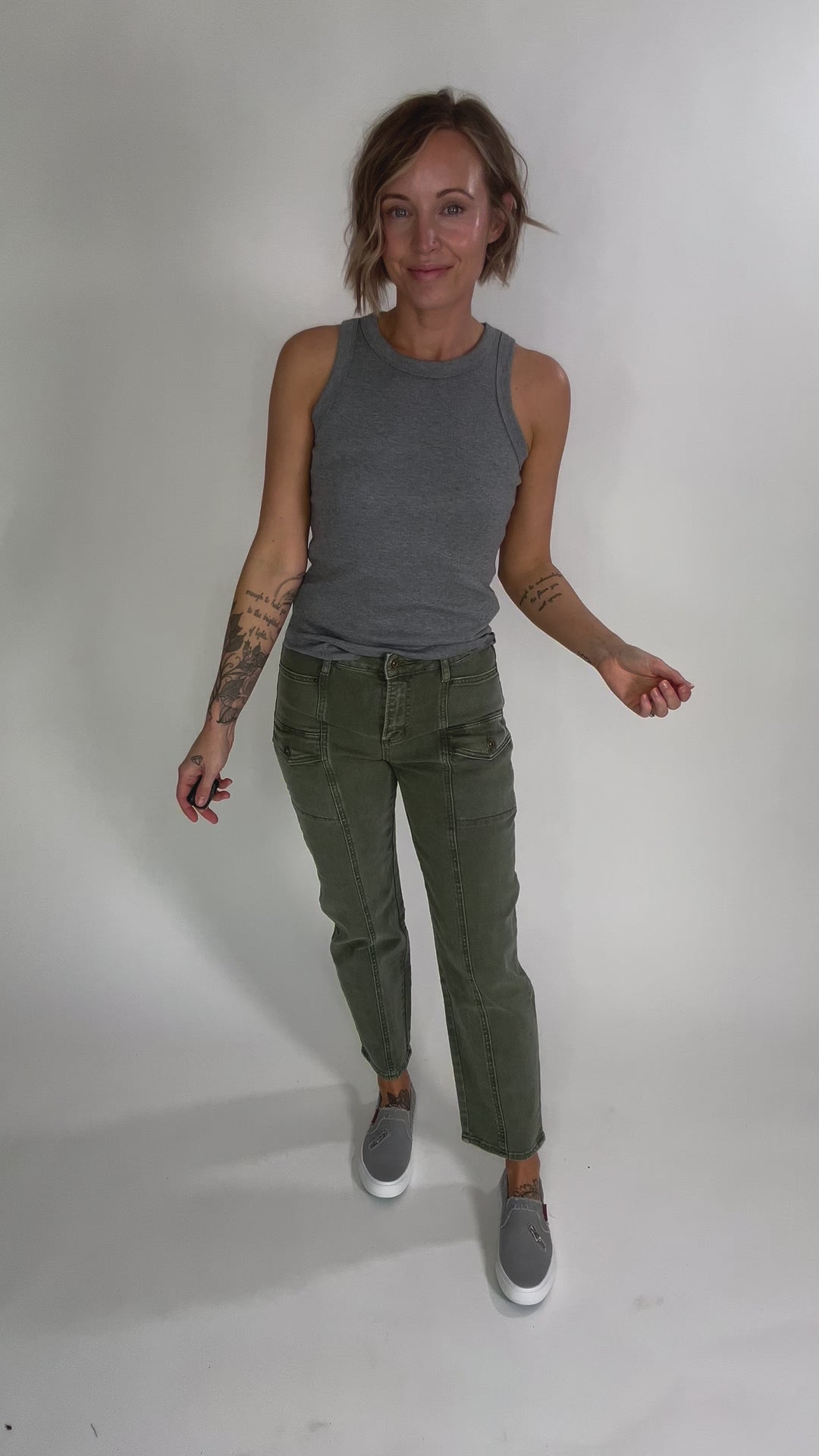 Beth Rib Tank Top- HEATHER GREY