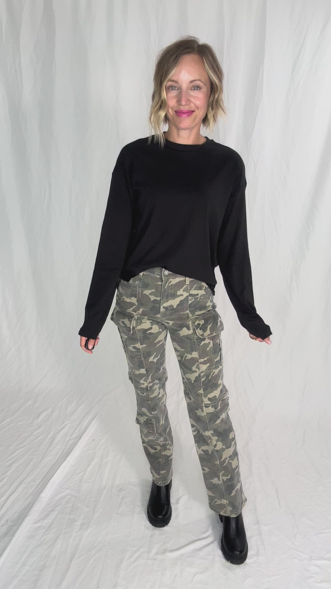 NOISY MAY Organic Cotton Marca Long Sleeve- BLACK