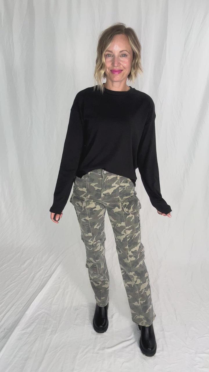 NOISY MAY Organic Cotton Marca Long Sleeve- BLACK