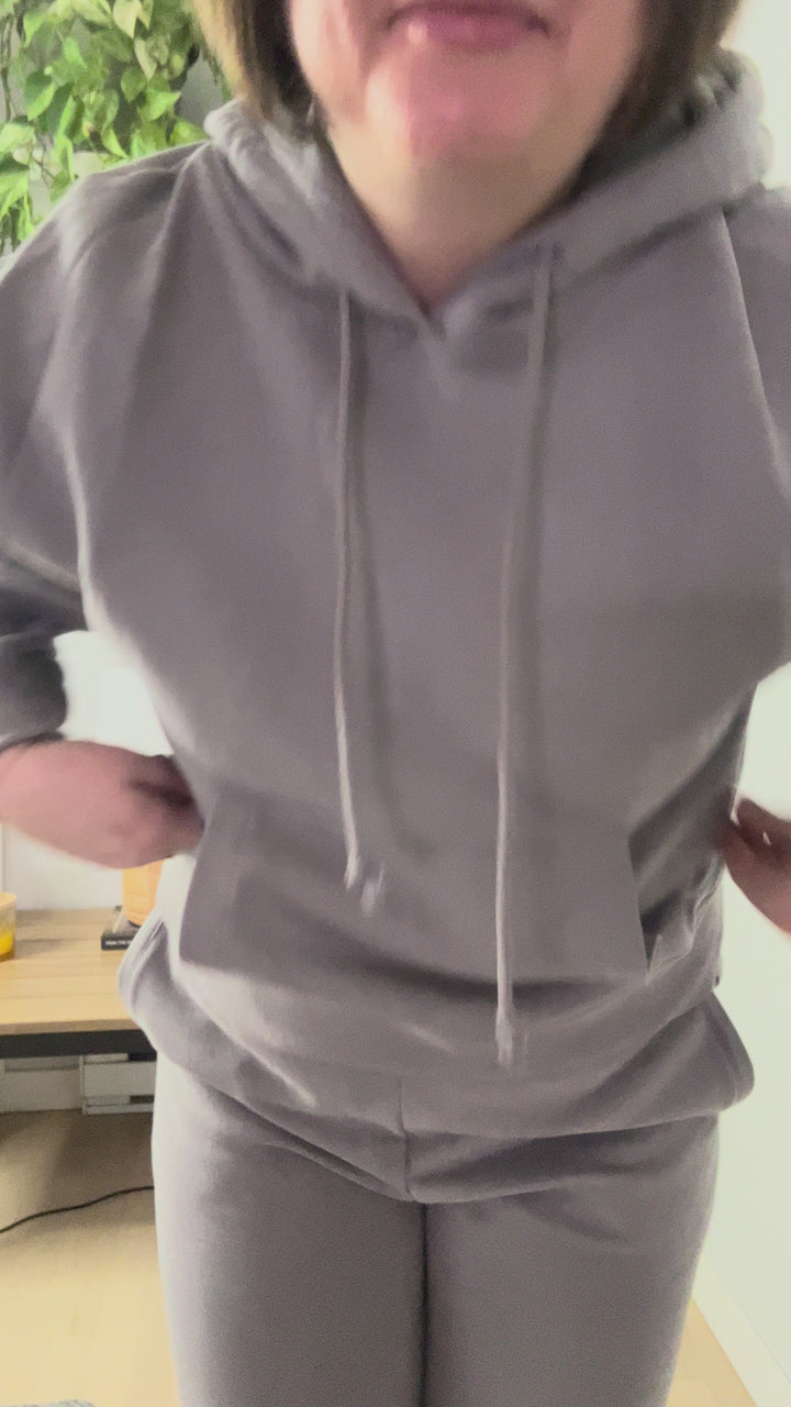 Myla French Terry Relaxed Hoodie- GREY