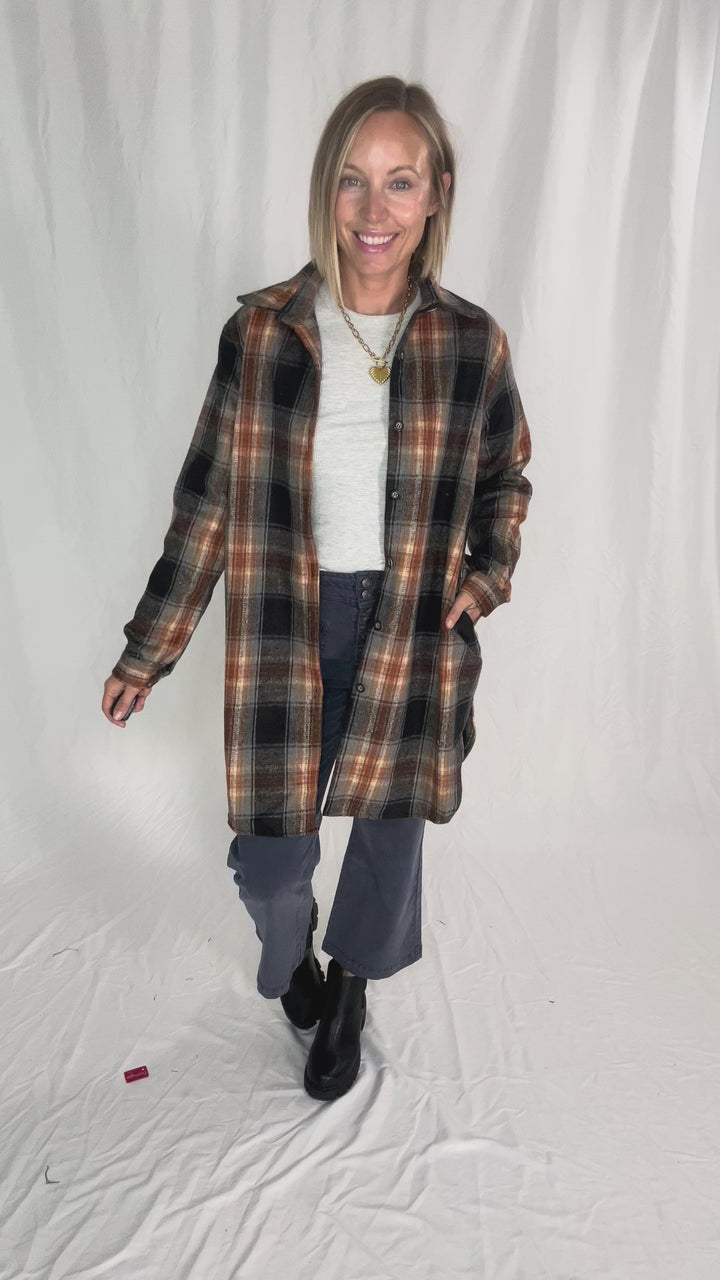 Renfrew Plaid Shacket- BLACK MULTI