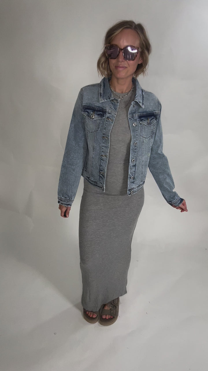 MONO B  Janine Ribbed Maxi Tank Dress- HEATHER GREY-FINAL SALE