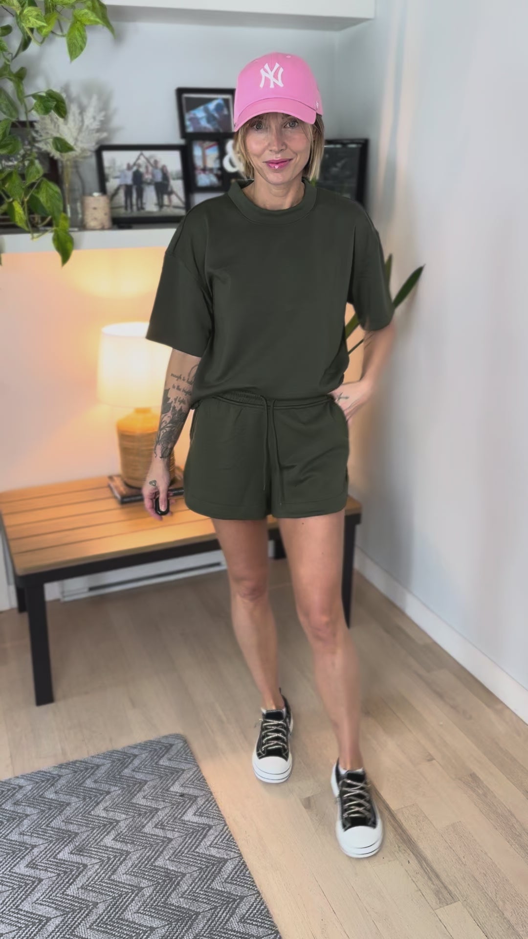 Tinsley Scuba Shorts Set- DARK OLIVE