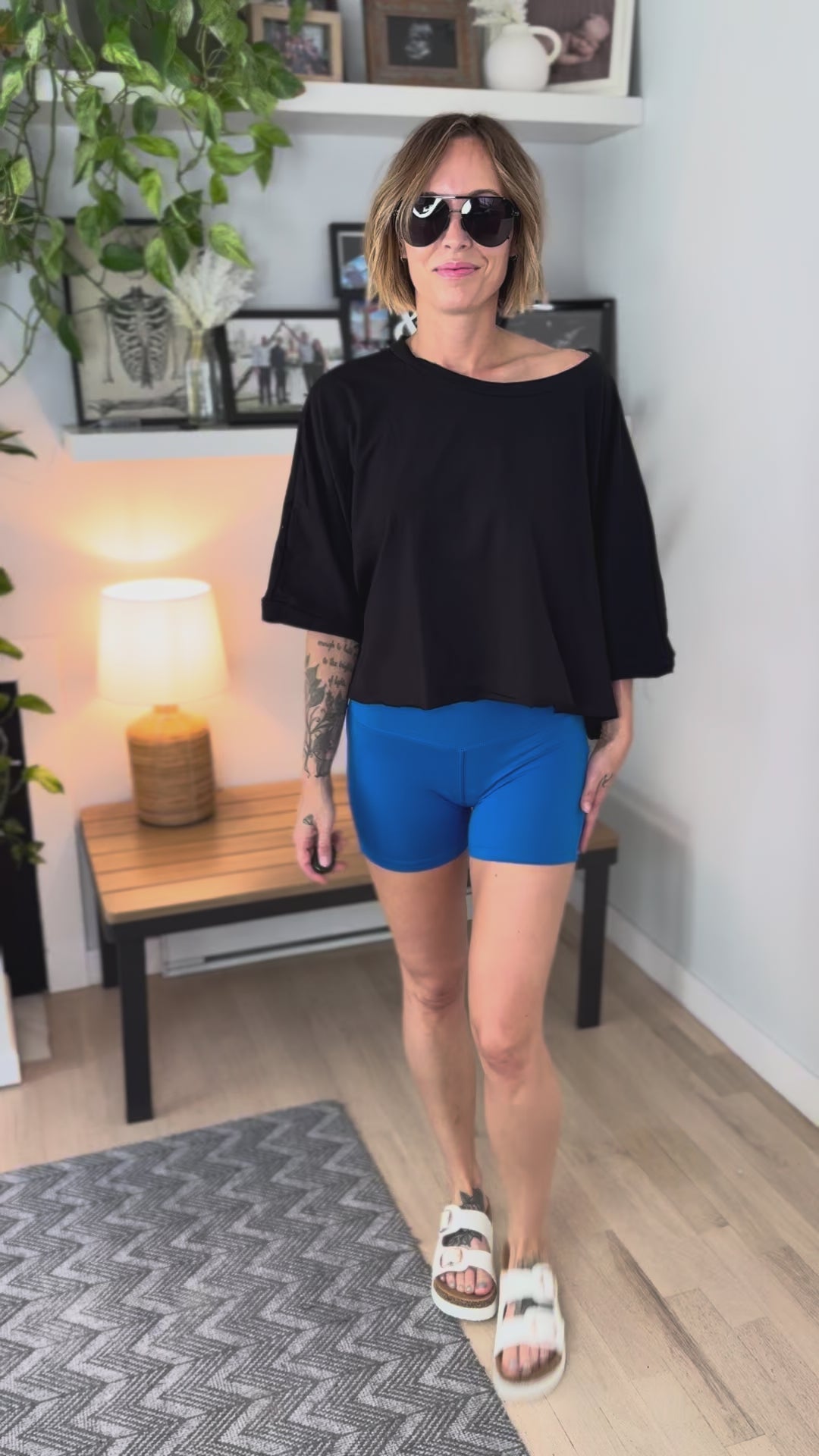 Cape Cod Stretch Cotton Boxy Tee- BLACK