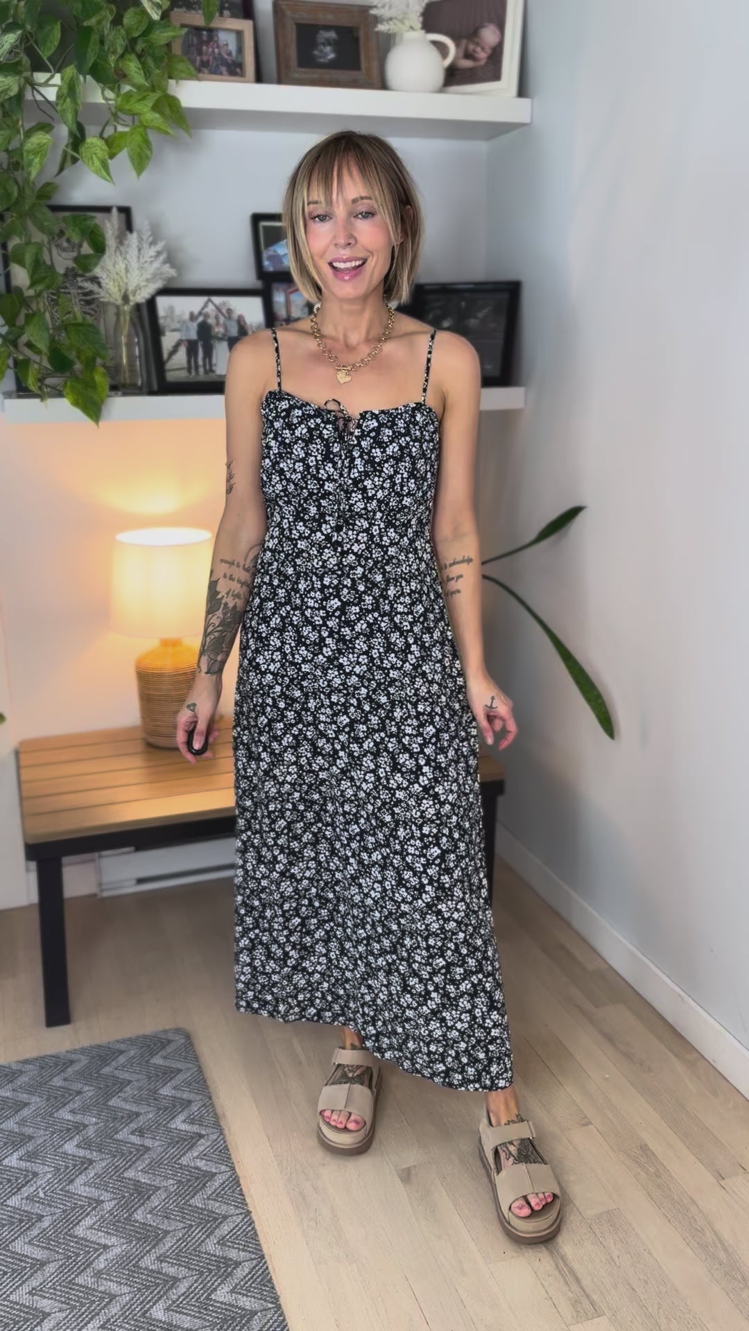 ONLY Nelly Midi Dress- NIGHT SKY FLOWER-FINAL SALE *S*