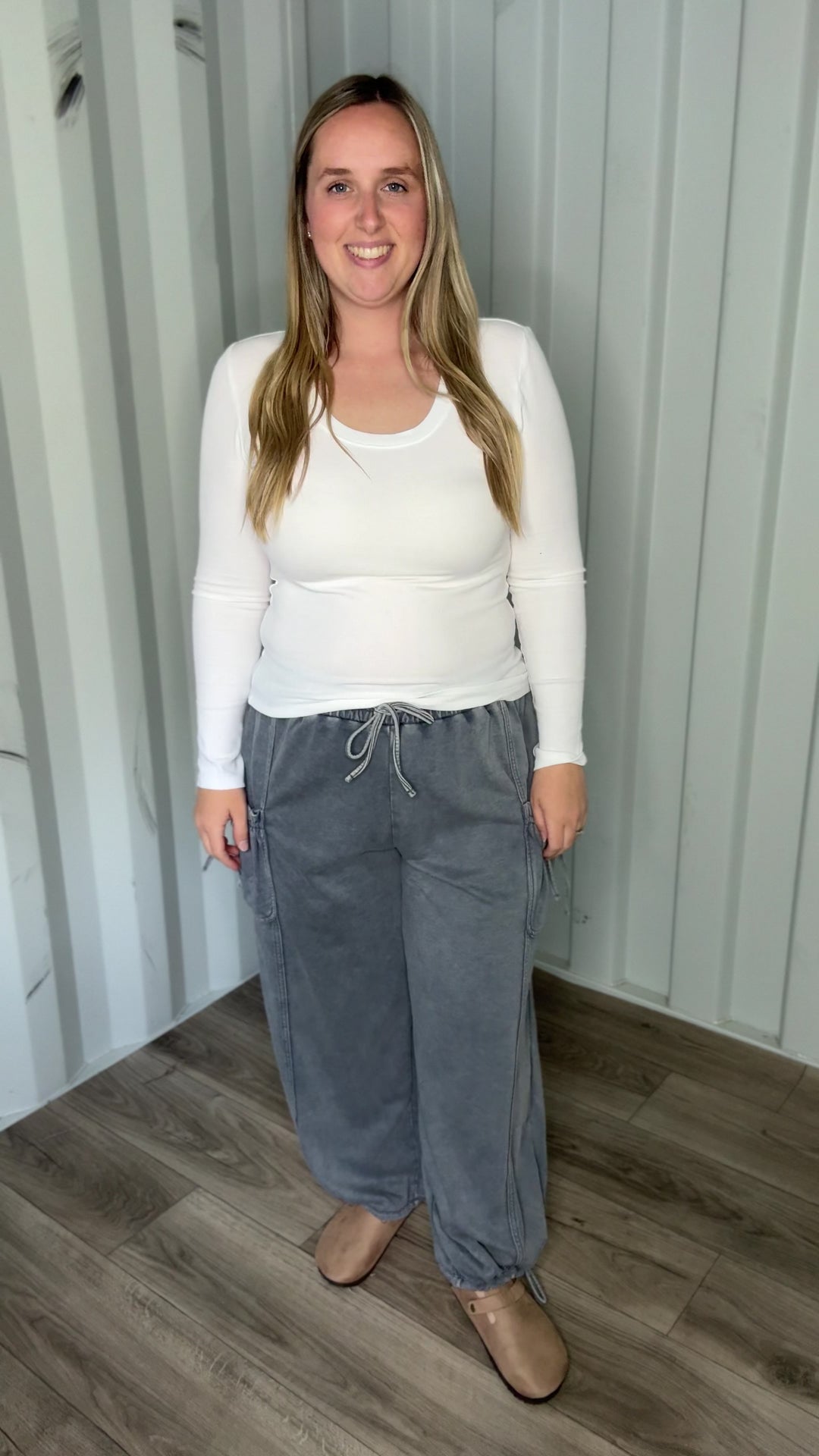 Ciderwood Cinch Tie Jogger- SLATE GREY