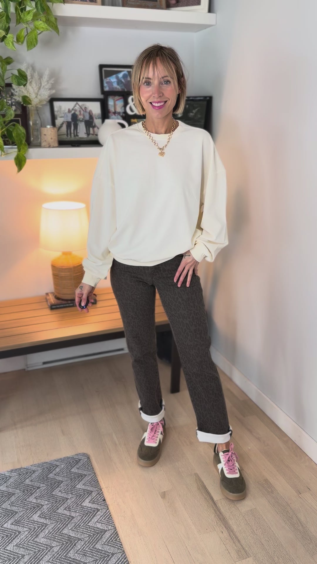 Madison Washed Cotton Pullover- CREAM