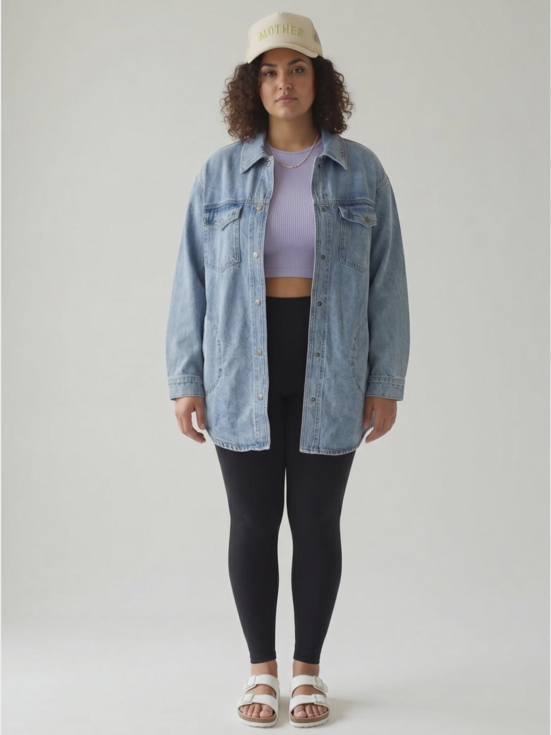 Bentsyn Oversized Denim Jacket- LIGHT