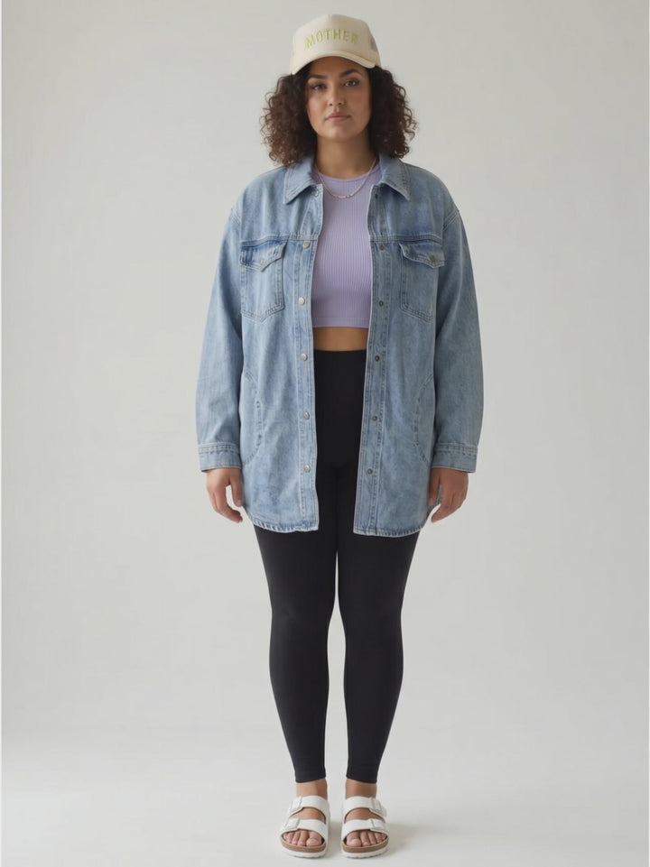 Bentsyn Oversized Denim Jacket- LIGHT
