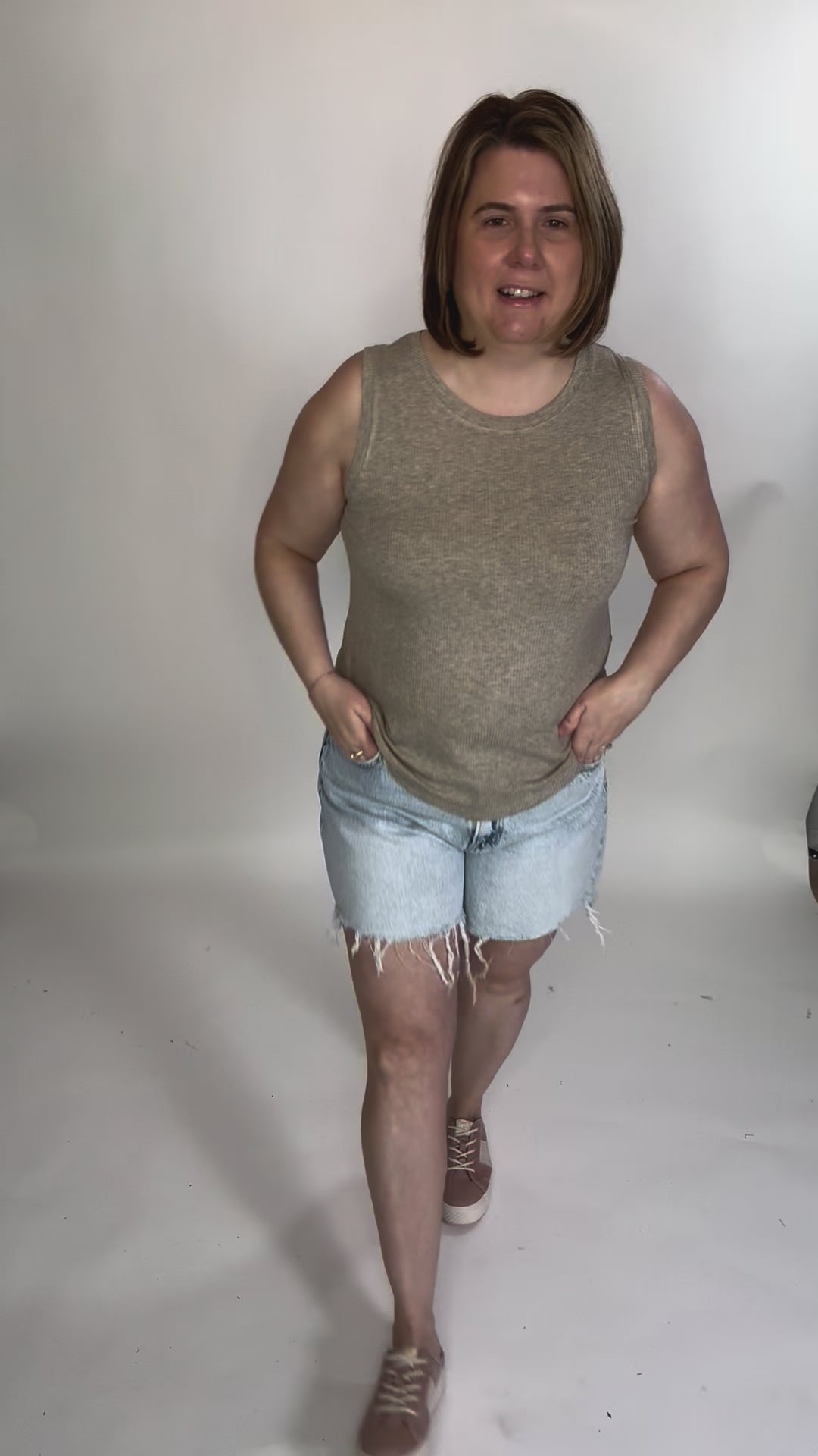 THREAD & SUPPLY Elcie Tank- CAMEL HTHR