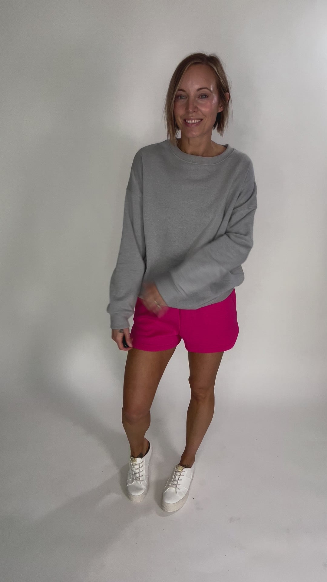 T+G Essential Fleece Sweatshirt- GREY-FINAL SALE
