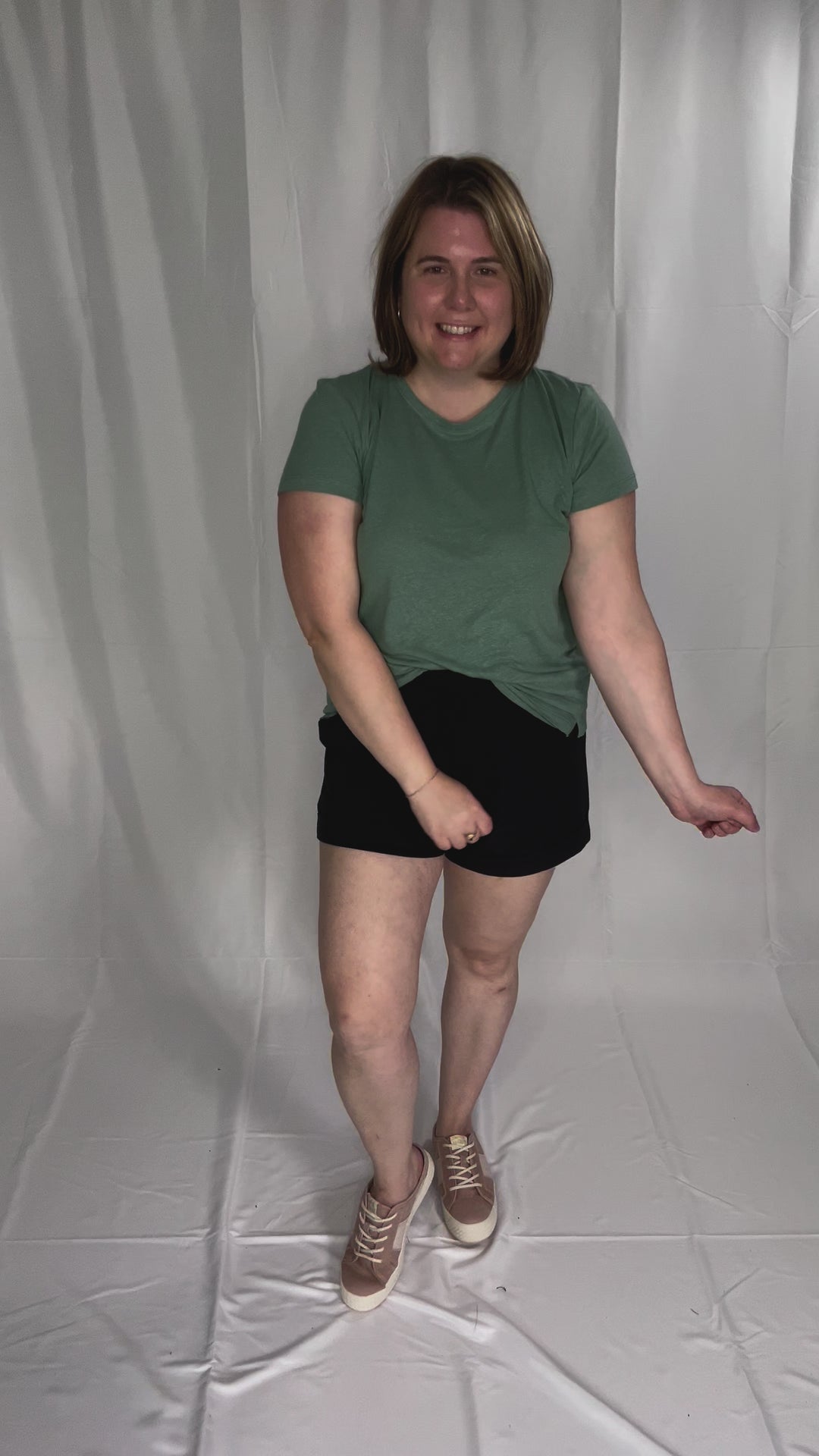 Solena Classic Round Hem Tee- SPRUCE-FINAL SALE