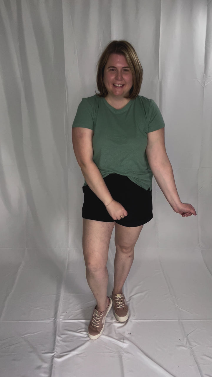 Solena Classic Round Hem Tee- SPRUCE-FINAL SALE