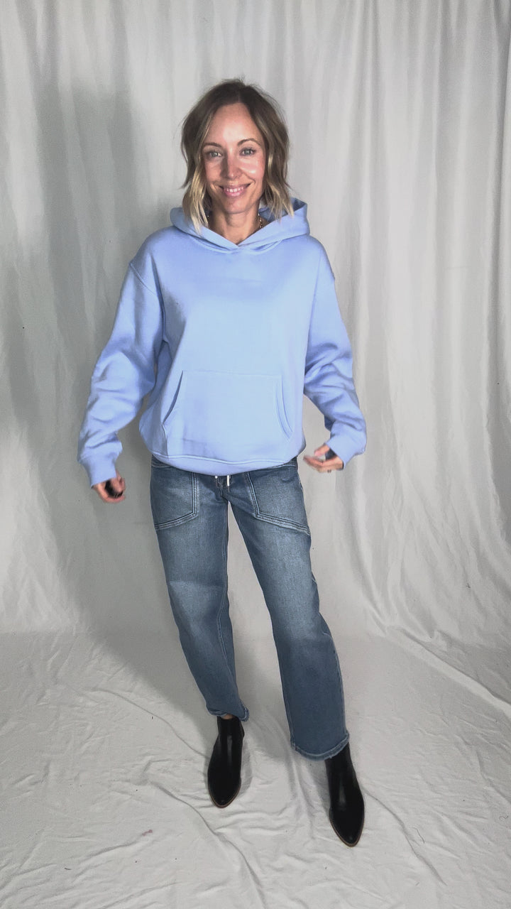 Jemma Classic Fleece Hoodie- SPRING BLUE