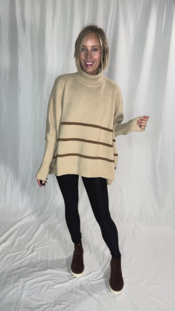 Effie Knit Sweter- LIGHT TAUPE