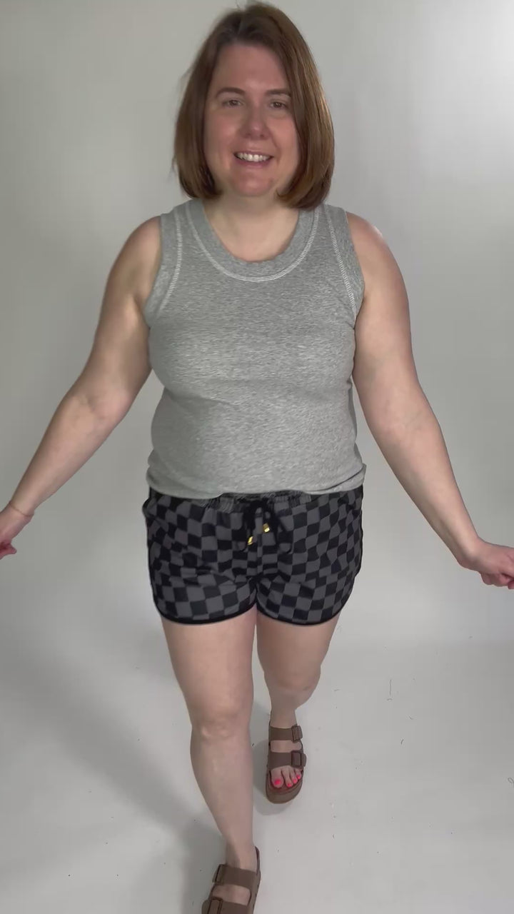 Janet Cotton Ribbed Scoop Neck- LIGHT HEATHER GREY-FINAL SALE