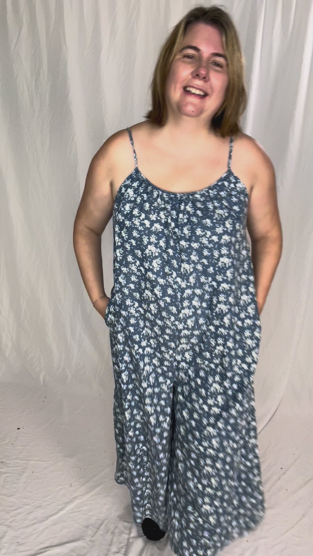 Kolter Floral Denim Jumpsuit