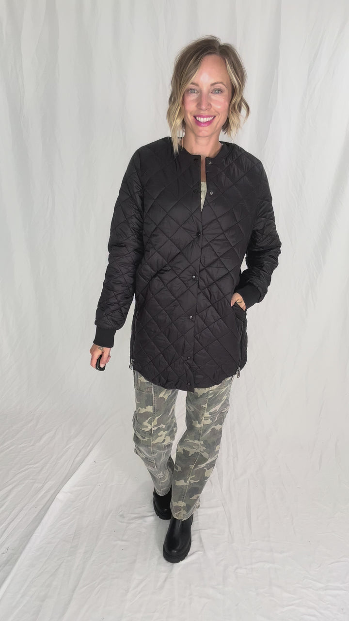 VERO MODA Haylee Quilted Jacket- BLACK