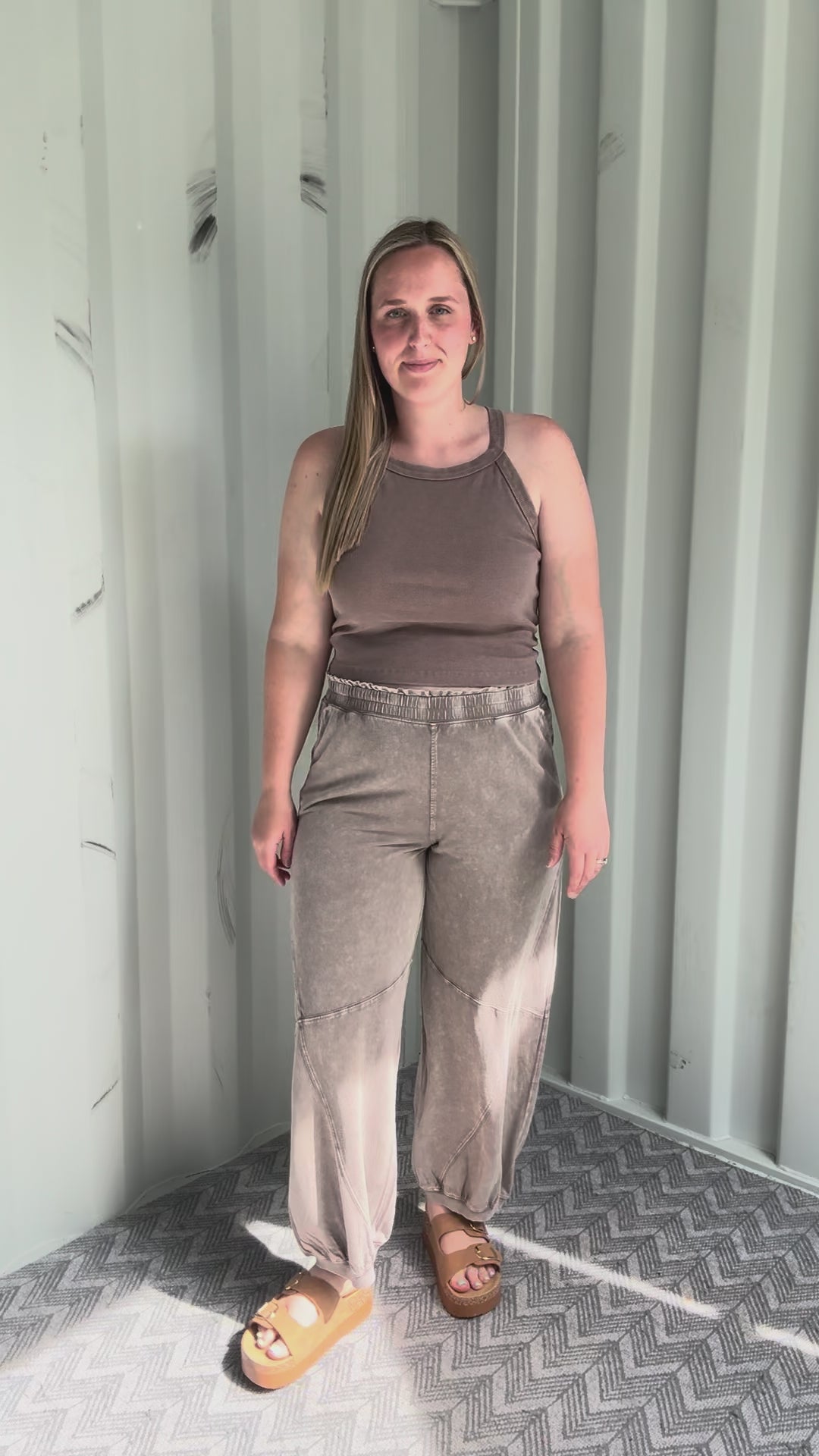 Delaney Washed Jogger Set- COFFEE/MOCHA