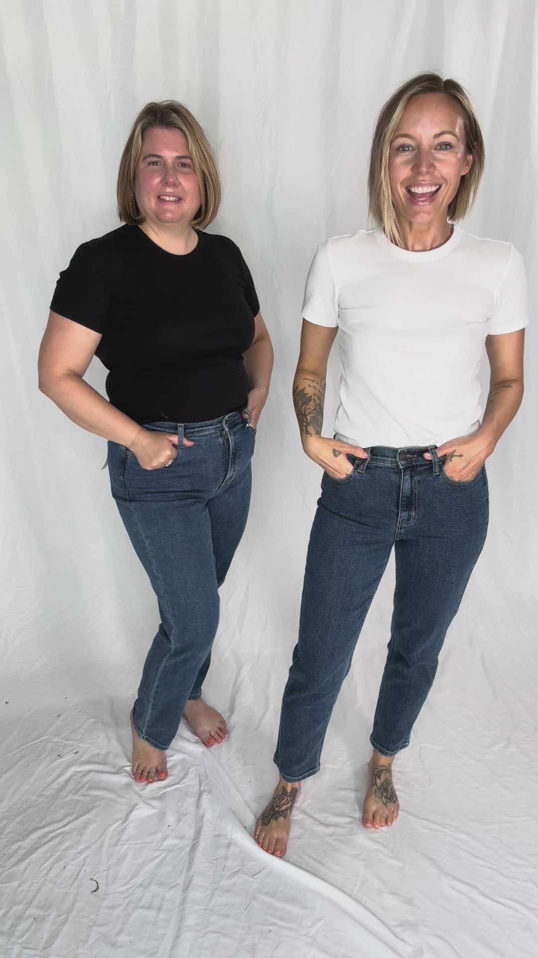 CELLO Yara High Rise Mom Jean- MED/DARK WASH