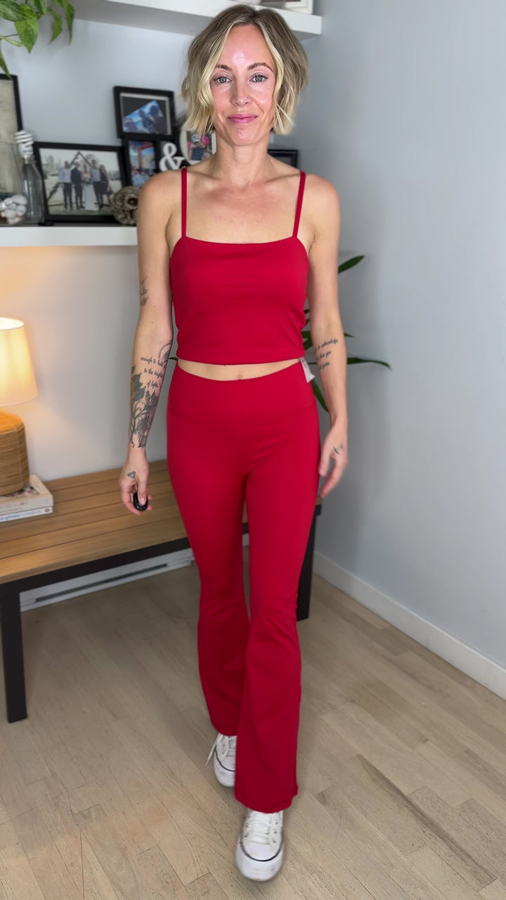 MONO B Studio Days Crop Cami- SMITTEN CHERRY