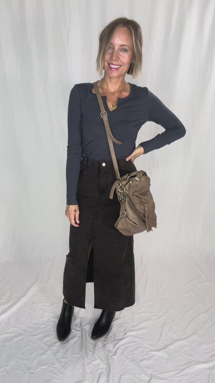 Avery Ultra Soft Basic Long Sleeve- TEAL