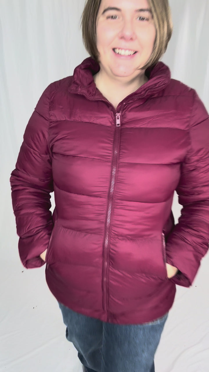 Alicia Wind Breaker Jacket- BURGUNDY
