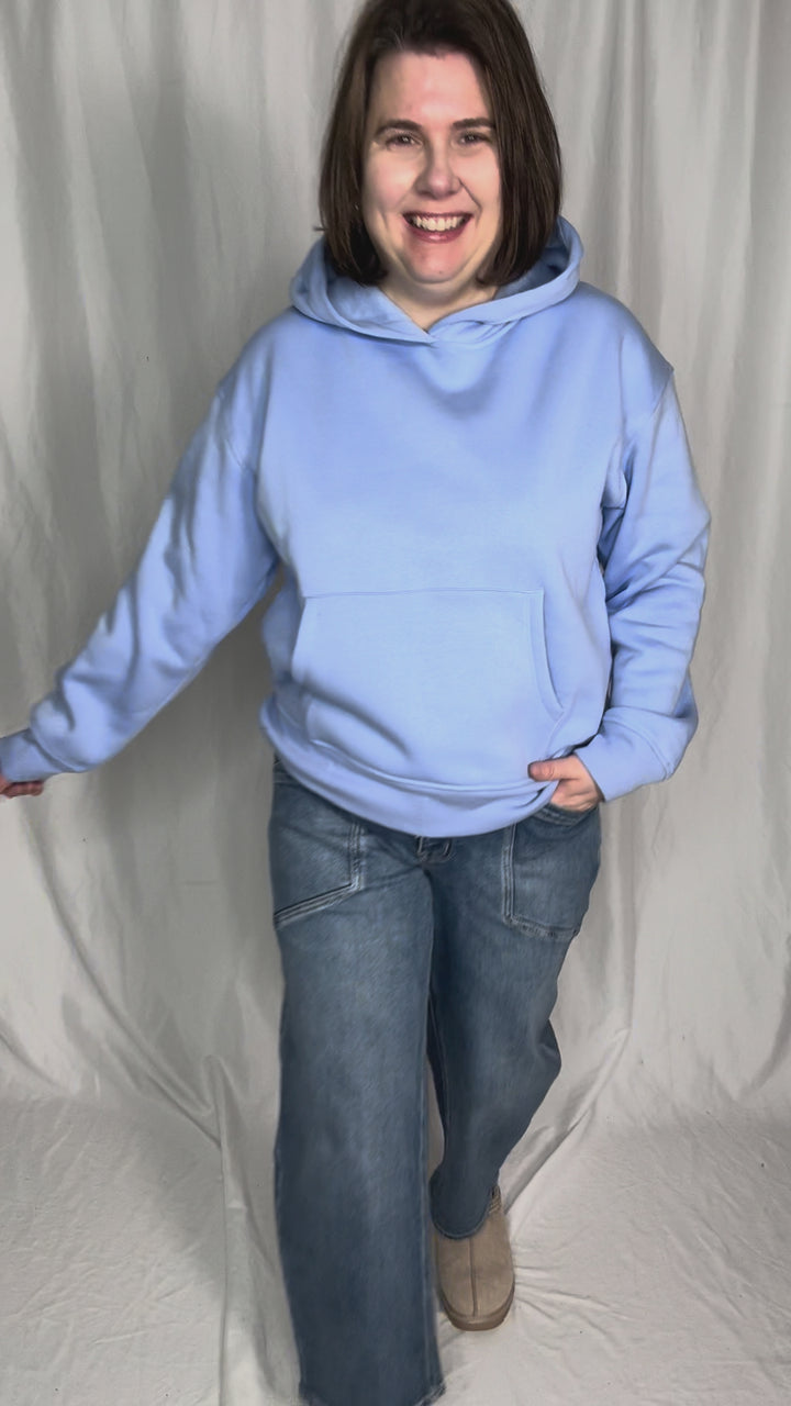 Jemma Classic Fleece Hoodie- SPRING BLUE