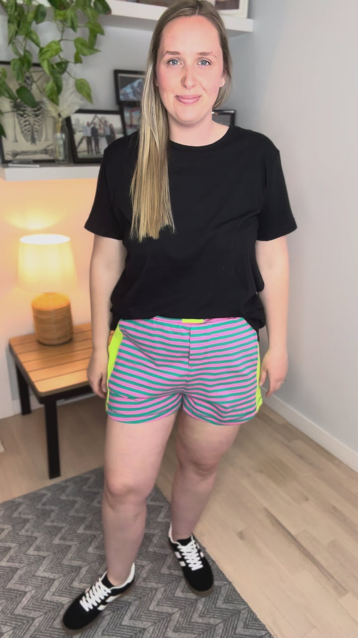 Natie Cotton Boyfriend Tee- BLACK