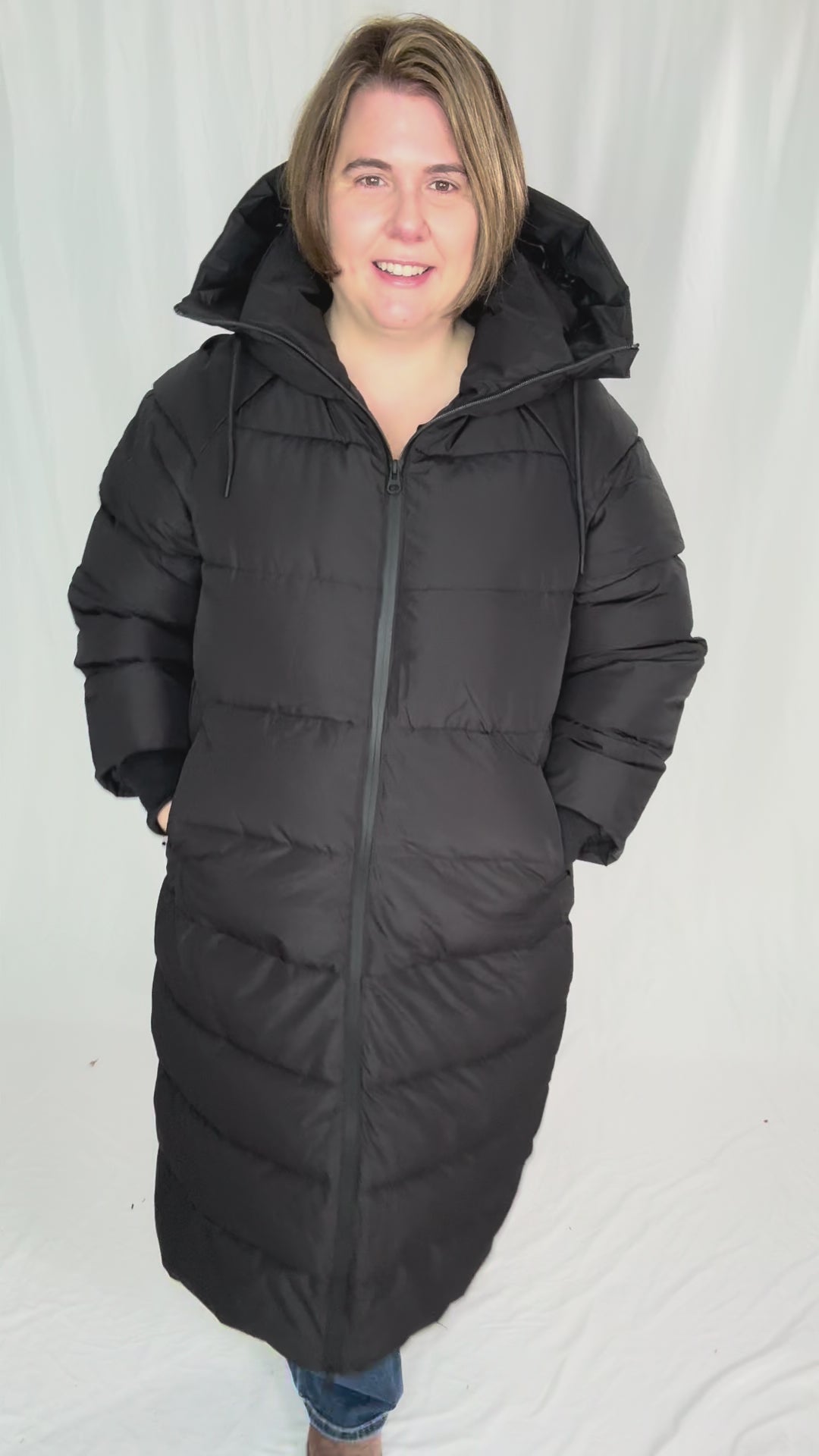VERO MODA Elanor Water Repllent Long Coat- BLACK