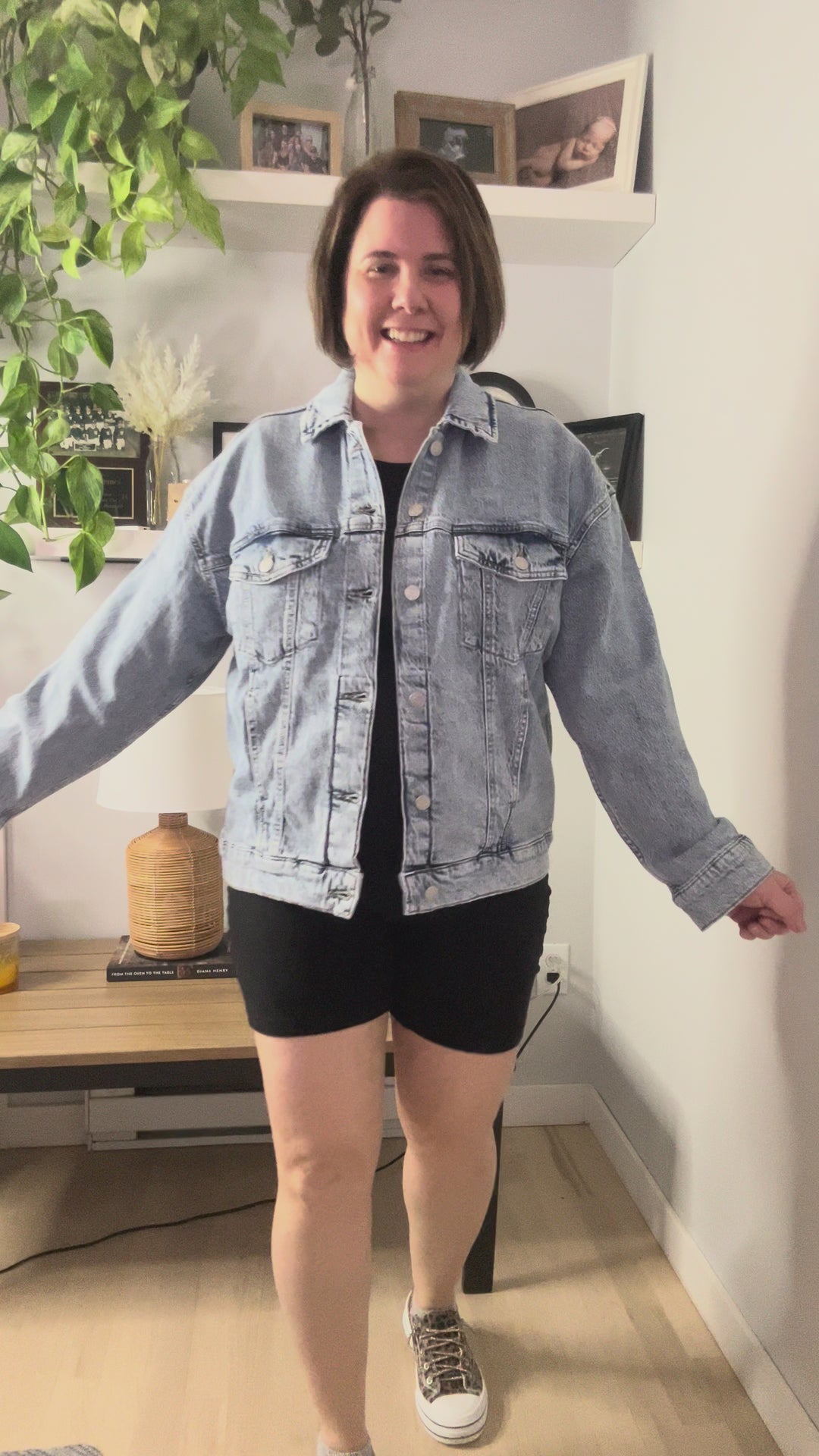 Vera Stretch Cotton Romper- BLACK