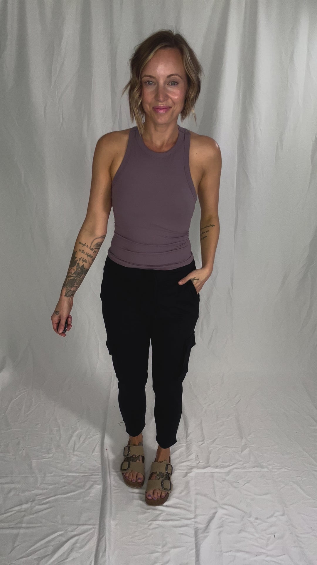 Mono B Bevin Butter Slim Fit Cargo Jogger- BLACK