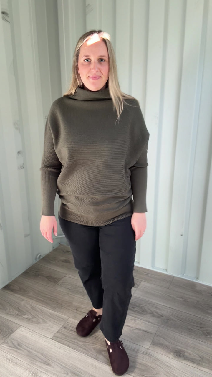 Wild Pines Dolman Sweater- DARK OLIVE