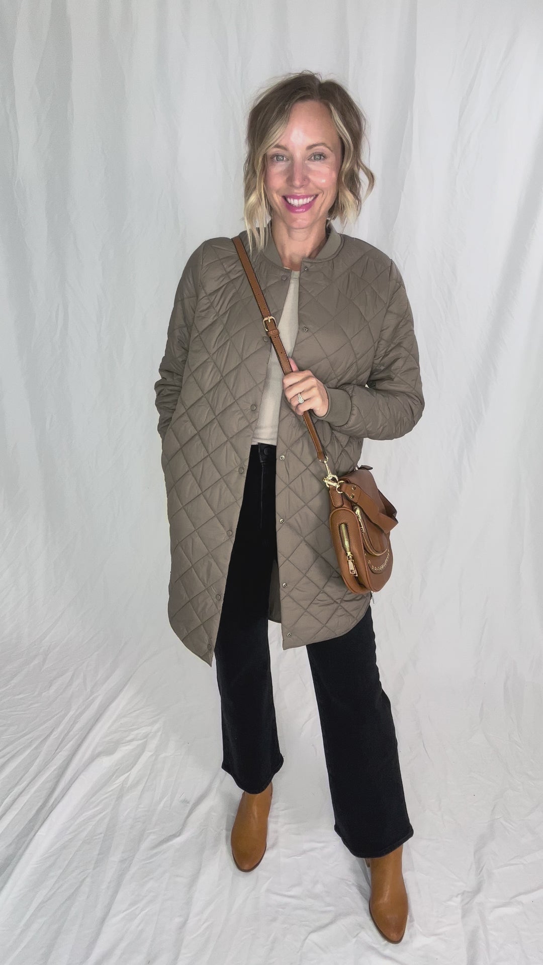 VERO MODA Haylee Quilted Jacket- TAUPE
