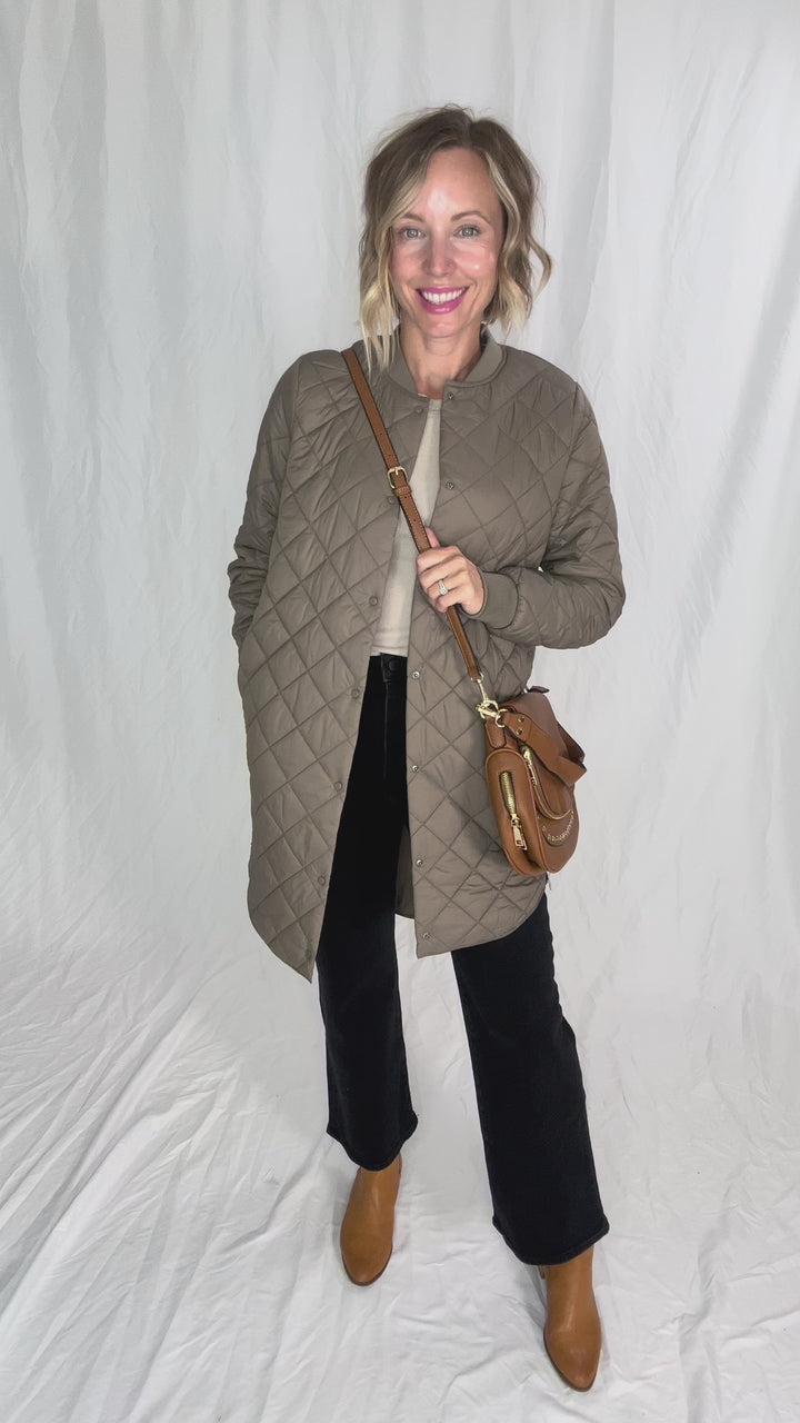 VERO MODA Haylee Quilted Jacket- TAUPE