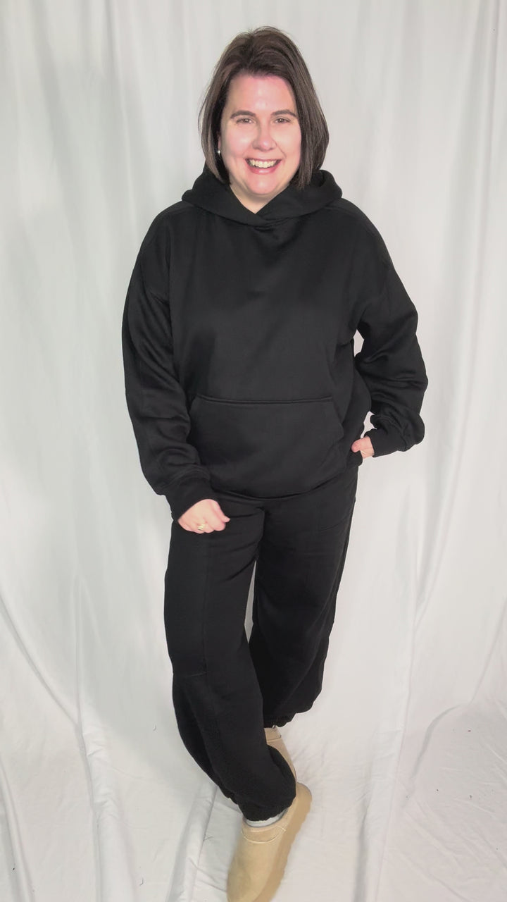 Rowan Fleece Jogger Pant- BLACK